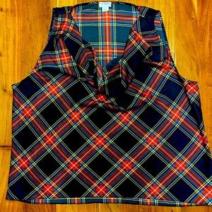J Crew Stewart Tartan Cowl Sleeveless Shell